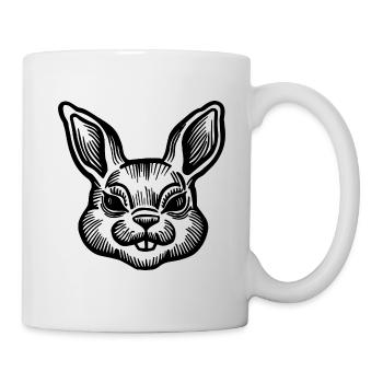 Hase Kaninchen - Tasse - Weiß - Rechts