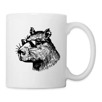 Capybara Wasserschwein - Tasse - Weiß - Rechts