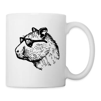 Capybara Wasserschwein - Tasse - Weiß - Rechts
