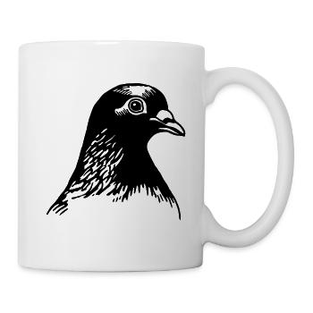 Brieftaube Taubenzüchter Geschenke - Tasse - Weiß - Rechts