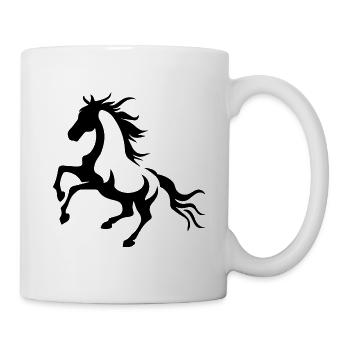 Cheval Équitation Équitation - Mug blanc - blanc - Droite
