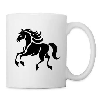 Cheval Équitation Équitation - Mug blanc - blanc - Droite