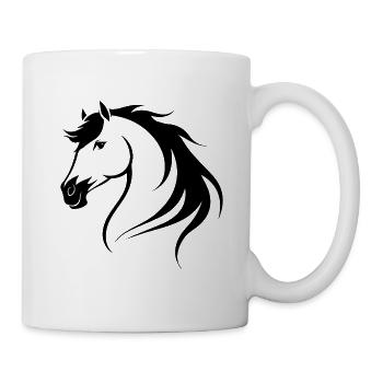Cheval Équitation Équitation - Mug blanc - blanc - Droite