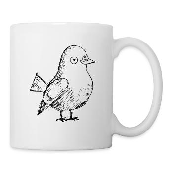 Taube Brieftaube Taubenzüchter Geschenke - Tasse - Weiß - Rechts