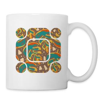Blätter: Der abstrakte Tanz der Natur - Tasse - Weiß - Rechts