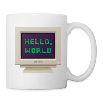 CRT-Design - Hallo Welt - Tasse - Weiß - Rechts
