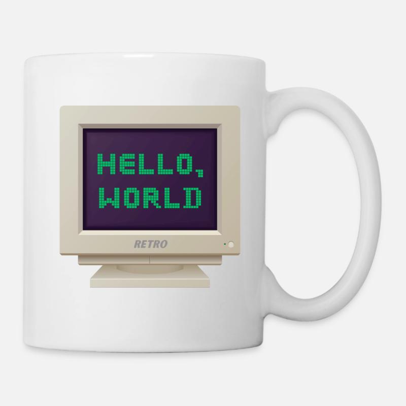 CRT design - Hello World - Mug blanc - blanc