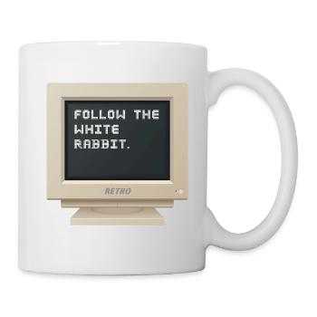 CRT Design - Follow the white rabbit - Mug blanc - blanc - Droite