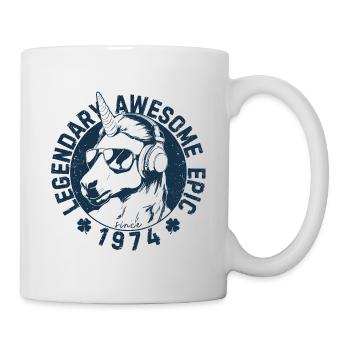 Legendary, awesome, epic since 1974 - Tasse - Weiß - Rechts