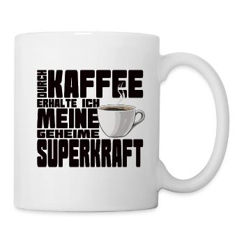 Tasse à café noire Coffee Superpower - Mug blanc - blanc - Droite