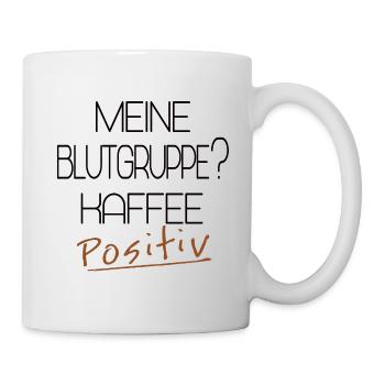 Blutgruppe Kaffee positiv - Tasse - Weiß - Rechts