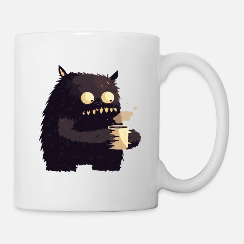 Kaffee Monster - Tasse - Weiß