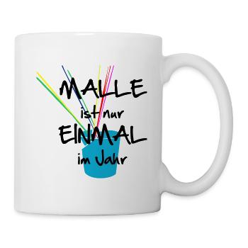 Malle Sommer Urlaub Eimer - Tasse - Weiß - Rechts