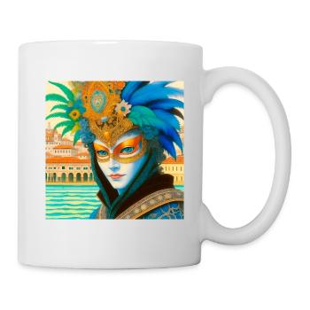 Personne fantastique en masque au carnaval vénitien - Mug blanc - blanc - Droite
