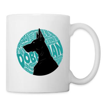 Dobermann Polizeihund - Tasse - Weiß - Rechts