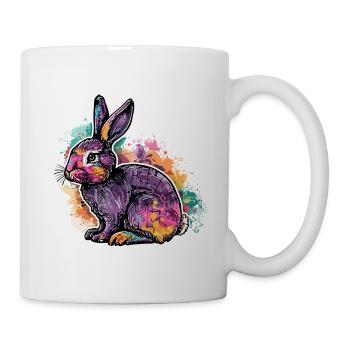 Ostern Osterhase Feldhase - Tasse - Weiß - Rechts