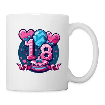 18th birthday of age - Mug - white - Right