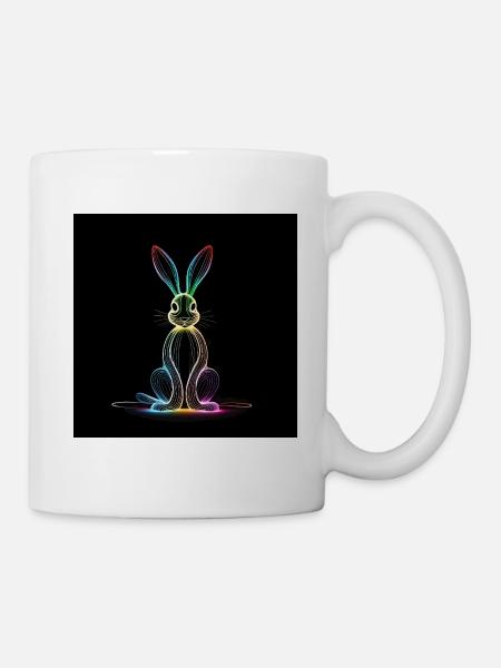 Howard der Hase leuchtet - Tasse - Weiß