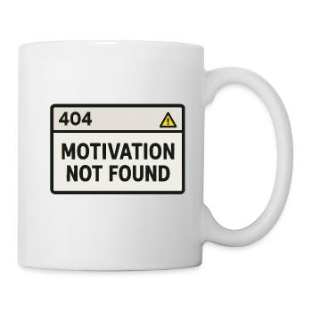 404 Motivation introuvable – Nerd-Design - Mug blanc - blanc - Droite