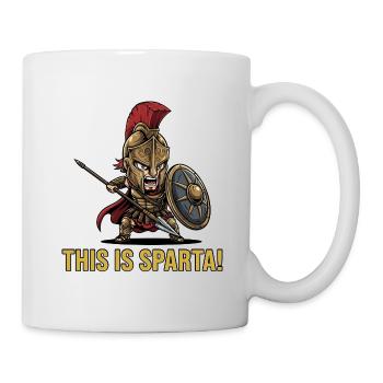 This is Sparta - Kawaii Spartan Warrior Greek Meme - Mug - white - Right