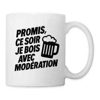 Humour Promesse Nocturne - Mug blanc - blanc - Droite