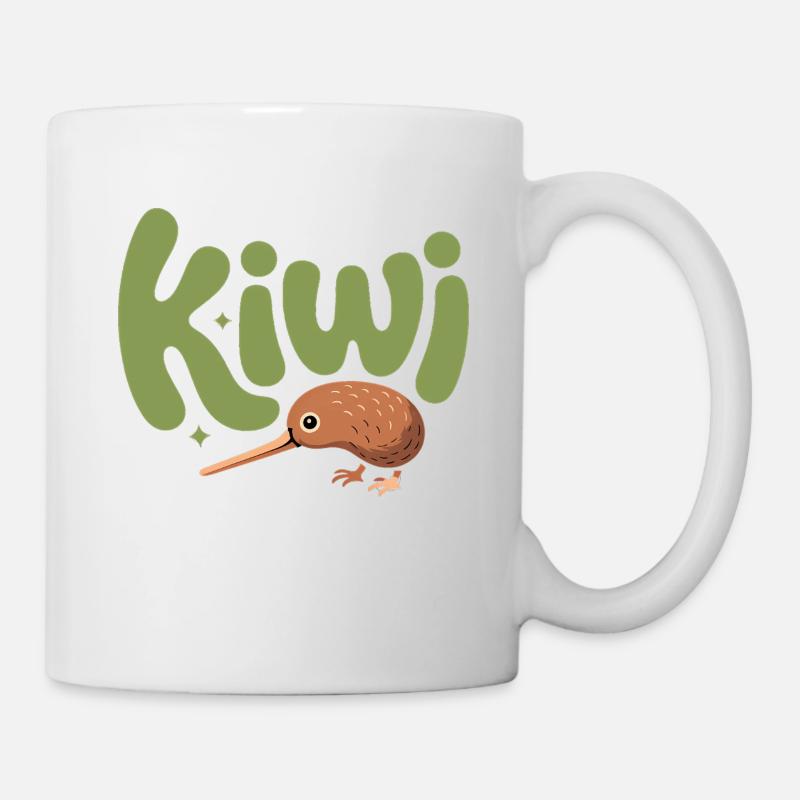 Kiwi mignon - Conception d’oiseau néo-zélandais - Mug blanc - blanc