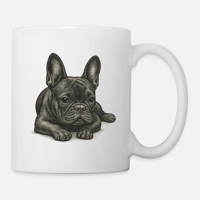 « Little Dreamer » - Chiot bouledogue français - Mug blanc - blanc