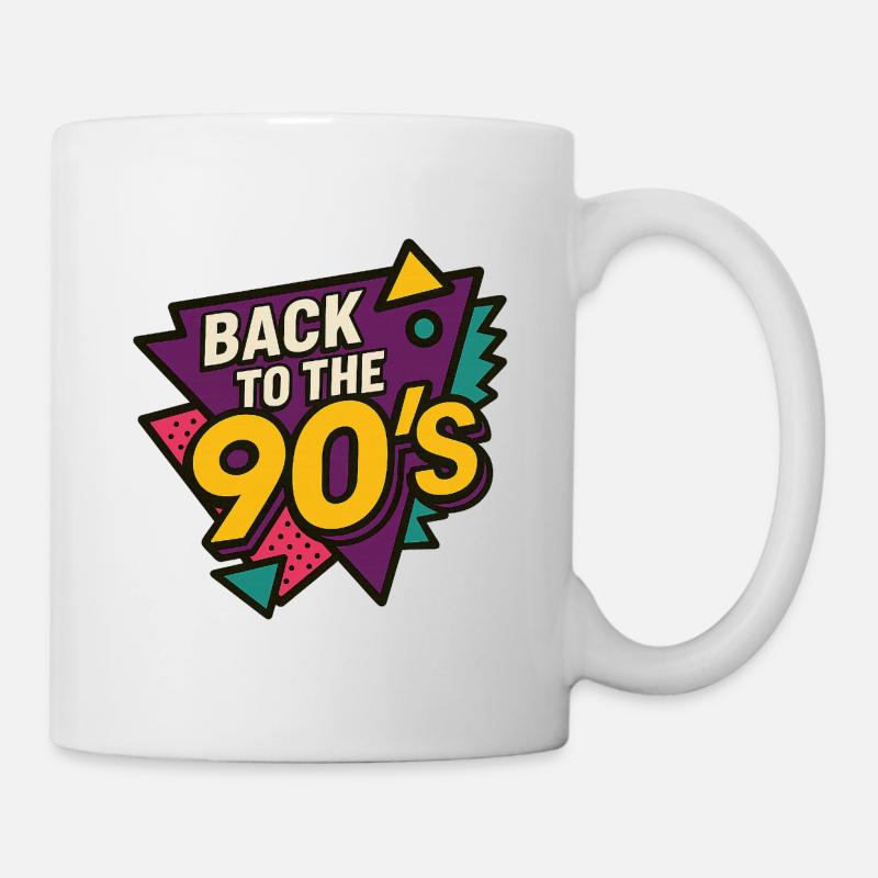 Rétro Style des années 90 Key Art - Mug blanc - blanc