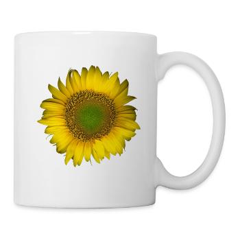 Tournesol doré au premier plan - Mug blanc - blanc - Droite