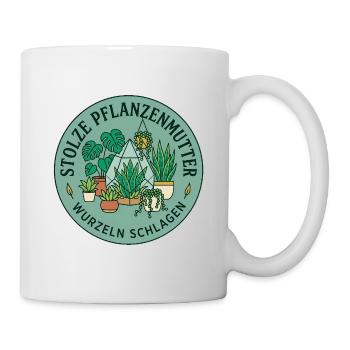Grüne Wurzeln schlagen - Tasse - Weiß - Rechts