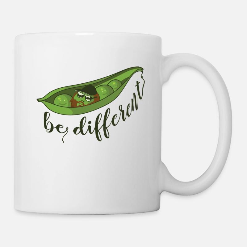 Erbse Hipster different 2 - Tasse - Weiß