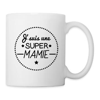 Super mamie, cadeau grand-mère,mamy - Mug blanc - blanc - Droite