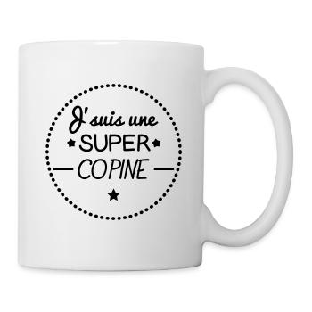 Super copine, cadeau copine - Mug blanc - blanc - Droite