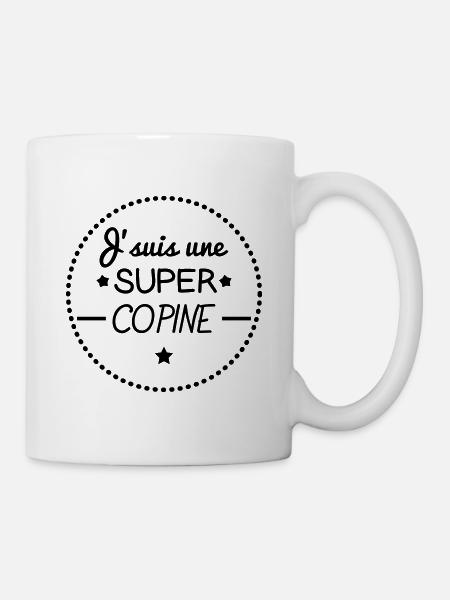 Super copine, cadeau copine - Mug blanc - blanc