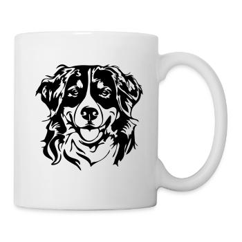 BERNER SENNENHUND Hundeportrait Wilsigns - Tasse - Weiß - Rechts