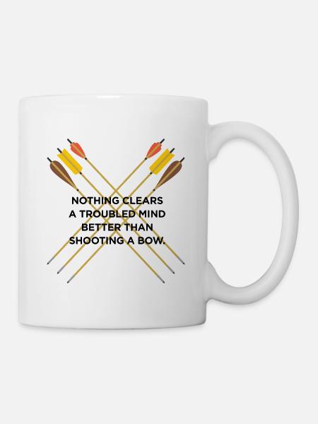 Rien n'aura plus d' troublé que le tir à l'arc - Mug blanc - blanc