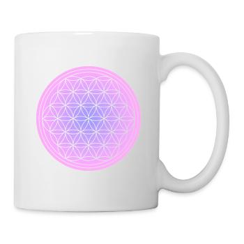 Fleur de vie rose pourpre - Mug blanc - blanc - Droite