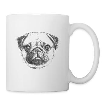 PUG | MOPS - DRAWN - Mug - white - Right