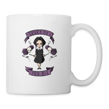 Touche moi et vous, ça ! Idée de cadeau génial, fille - Mug blanc - blanc - Droite