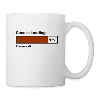 Barre de progression "Caca en cours" - Mug blanc - blanc - Droite