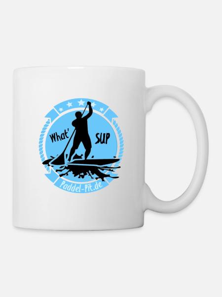What`SUP. SUP Board Stand Up Paddling Sport - Mug - white