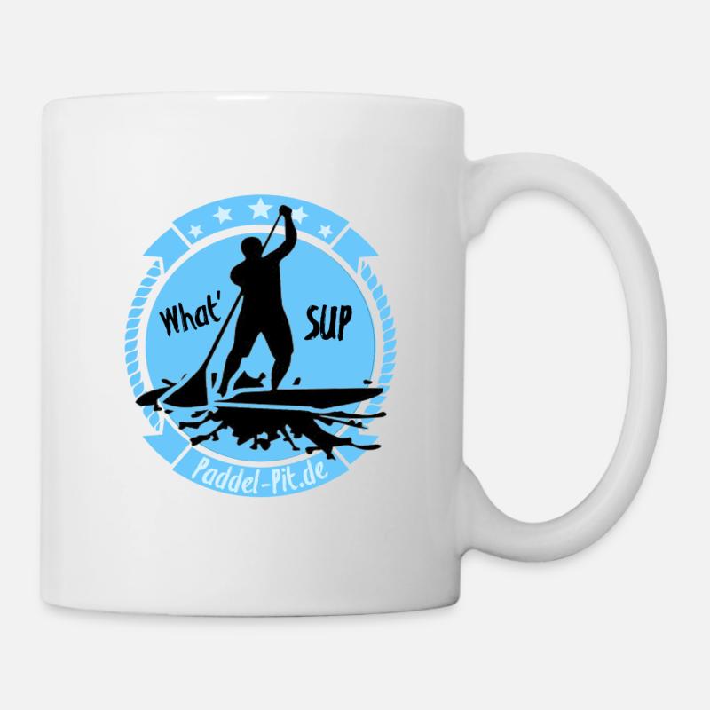 What`SUP. SUP Board Stand Up Paddling Sport - Mug - white