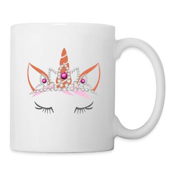 Einhorn für Mädchen Geburtstag Prinzessin Diadem - Tasse - Weiß - Rechts