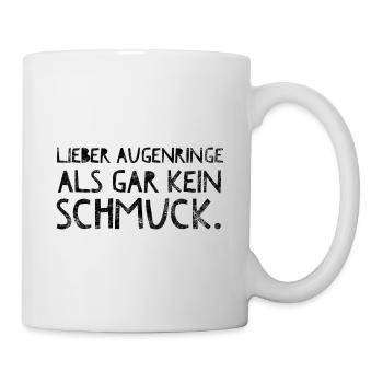 Dear dark circles than no jewelry - Mug - white - Right