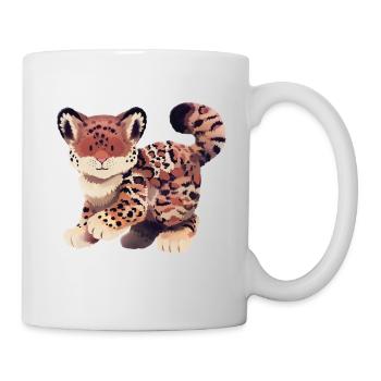 Jaguar Illustration - Tasse - Weiß - Rechts