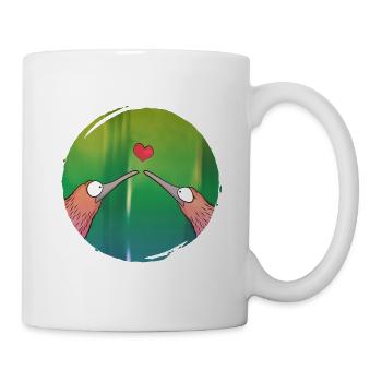 Amour kiwi - Mug blanc - blanc - Droite