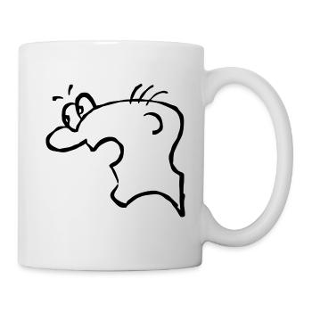 Comic - Opa Alter Mann Frech Cartoon - Tasse - Weiß - Rechts