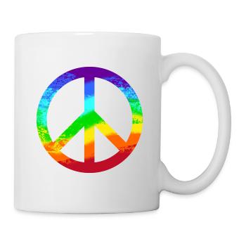 Peace Sign Rainbow Peace Graffiti - Mug - white - Right