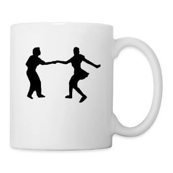 Ein Paar Tanzt Lindy Hop - Tasse - Weiß - Rechts