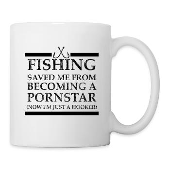 Dank Angeln kein Pornostar Geschenk Sex Porno - Tasse - Weiß - Rechts